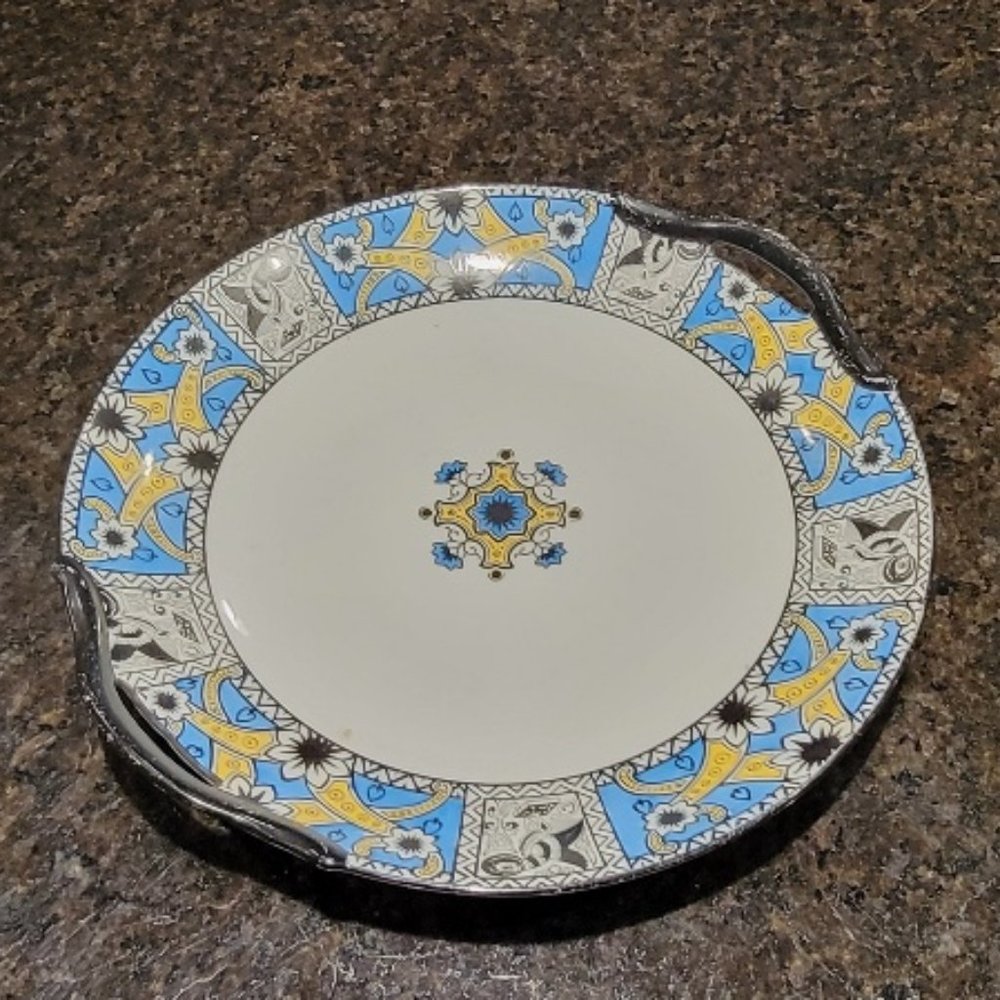 Antique Morimura Brothers Noritake Celtic Design Compote Plate w/double Handles